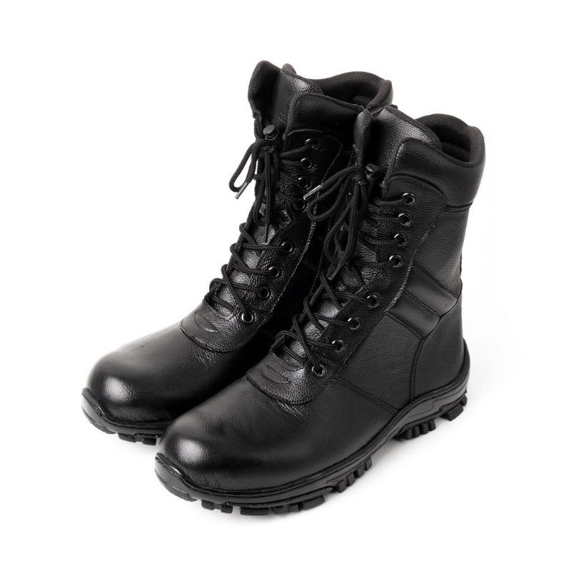 HITAM Men's BOOTS PDL PDH TNI POLRI Security Guard Genuine Leather ...