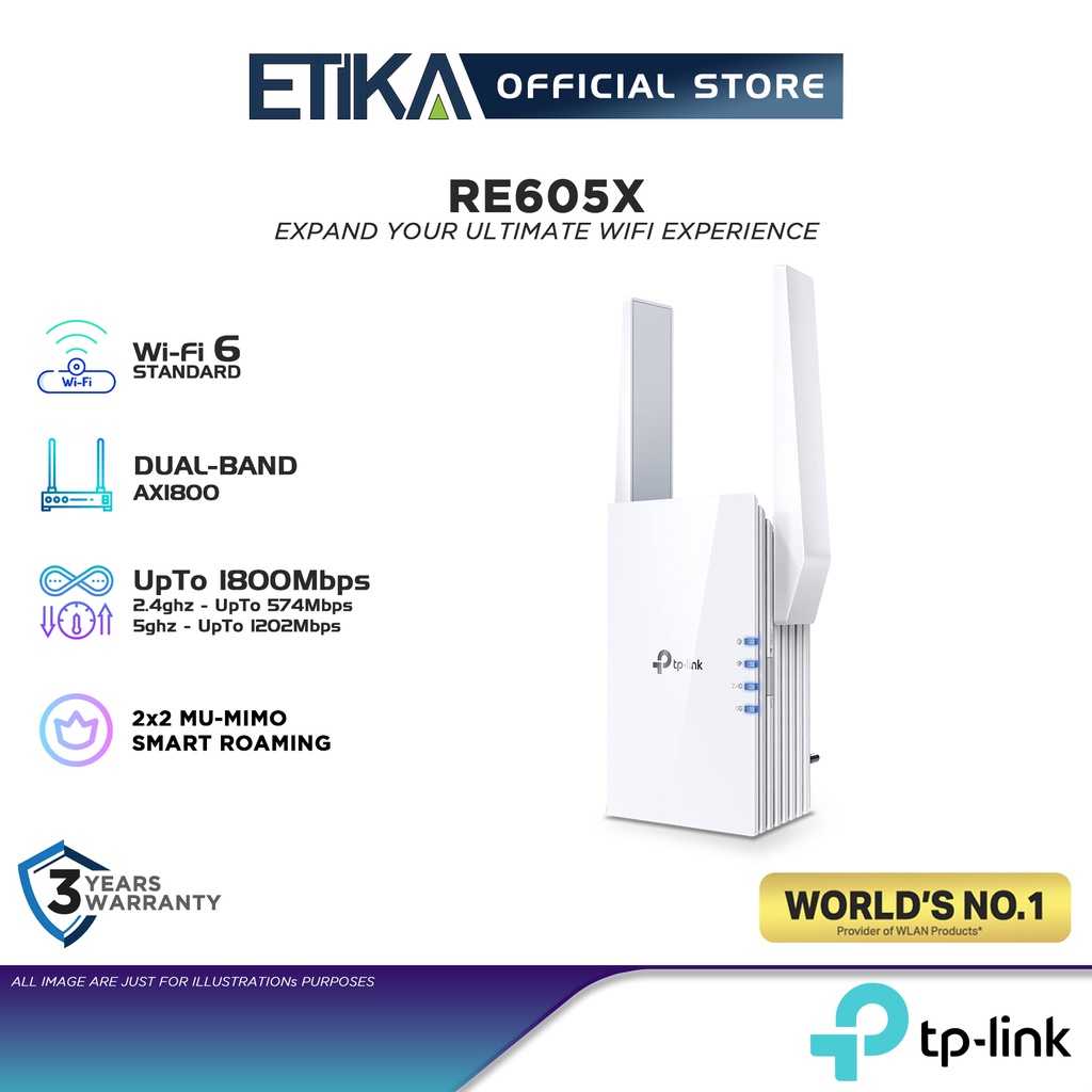 TP-Link RE605X, AX1800 Wireless Wi-Fi Range Extender