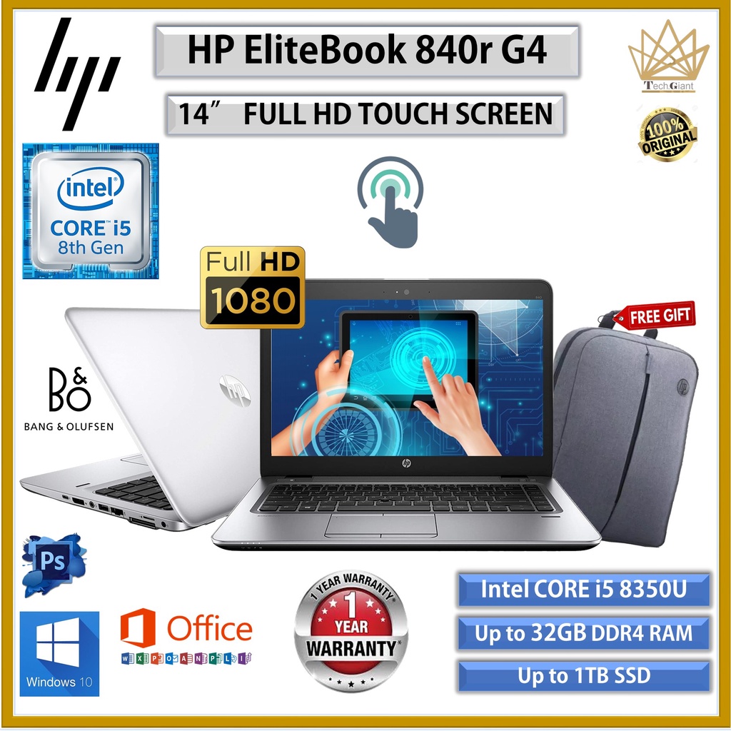 TOUCH SCREEN (CORE i5 8th GEN) HP ELITEBOOK 840r G4 CORE i5 (8TH GEN ...