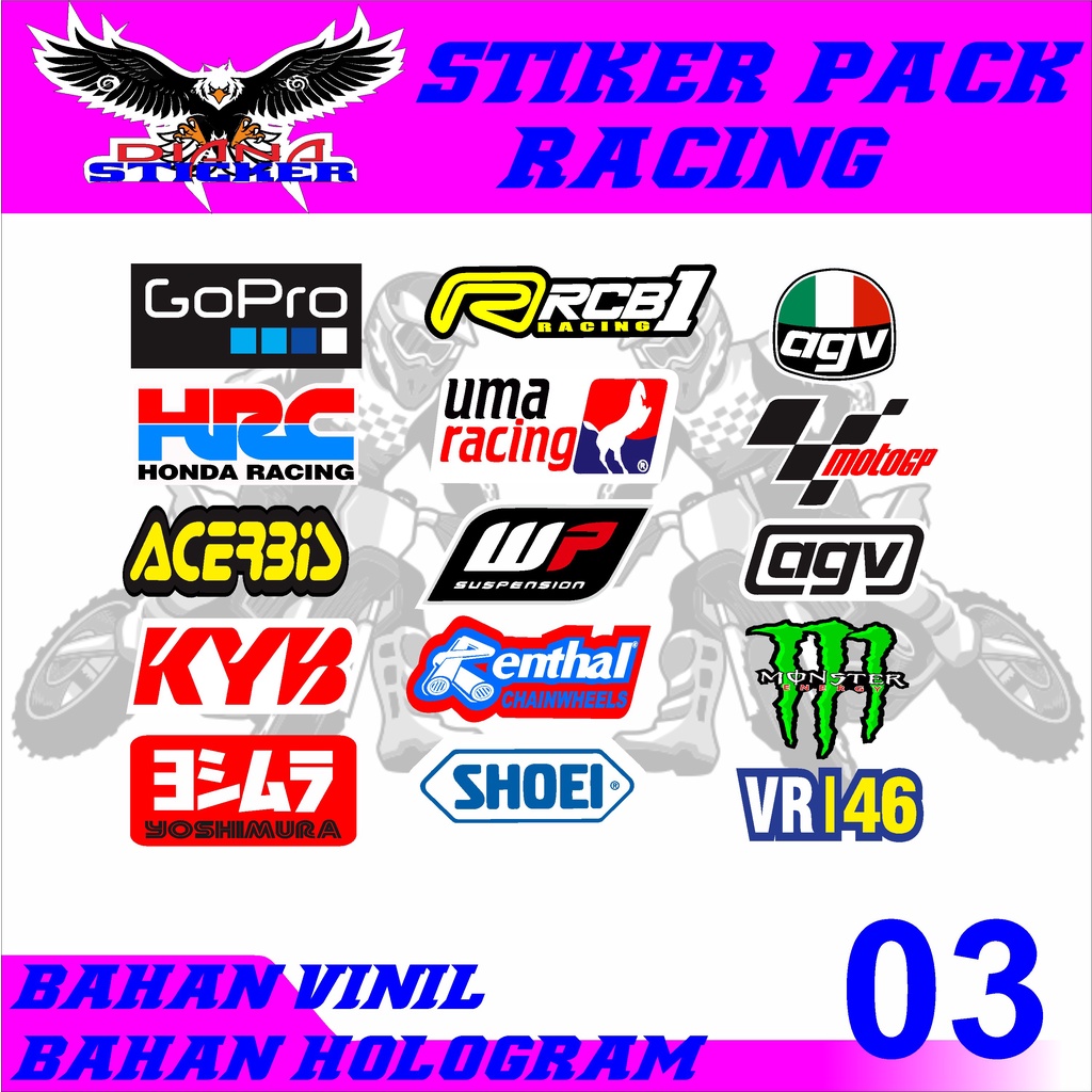 Sticker PACK RACING Unit Has Cut Directly Pasted.S.03 | Shopee Malaysia