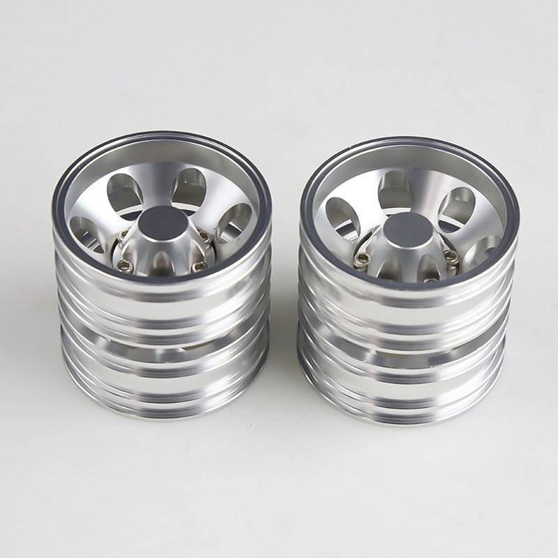 RC Car Front and Rear Wheel Rims Tractor Trailer Wheel Hubs for 1/14