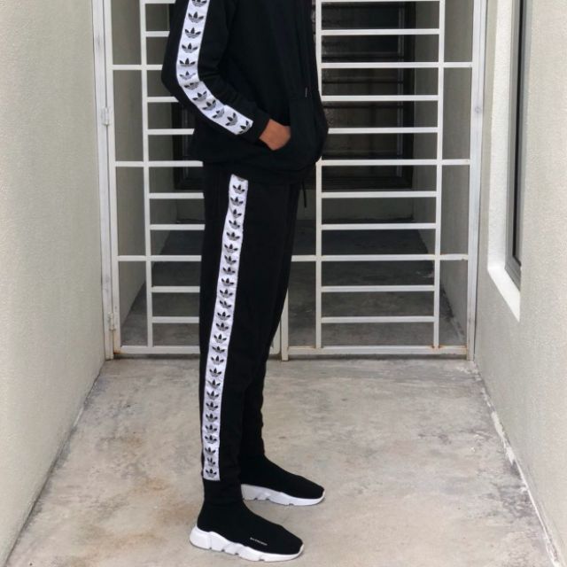 Adidas tape tracksuit online