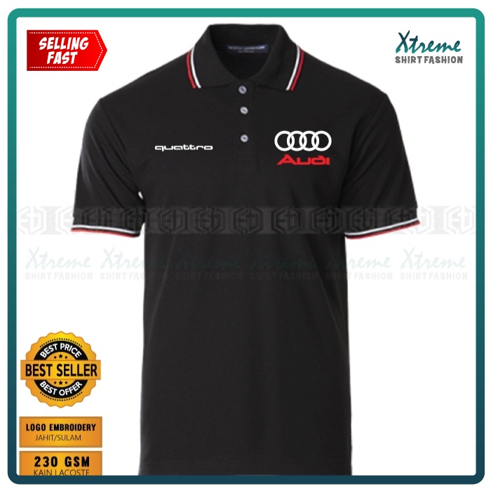 GN Polo T Shirt Audi RS7 Sulam Embroidery S-Line Quattro Racing ...