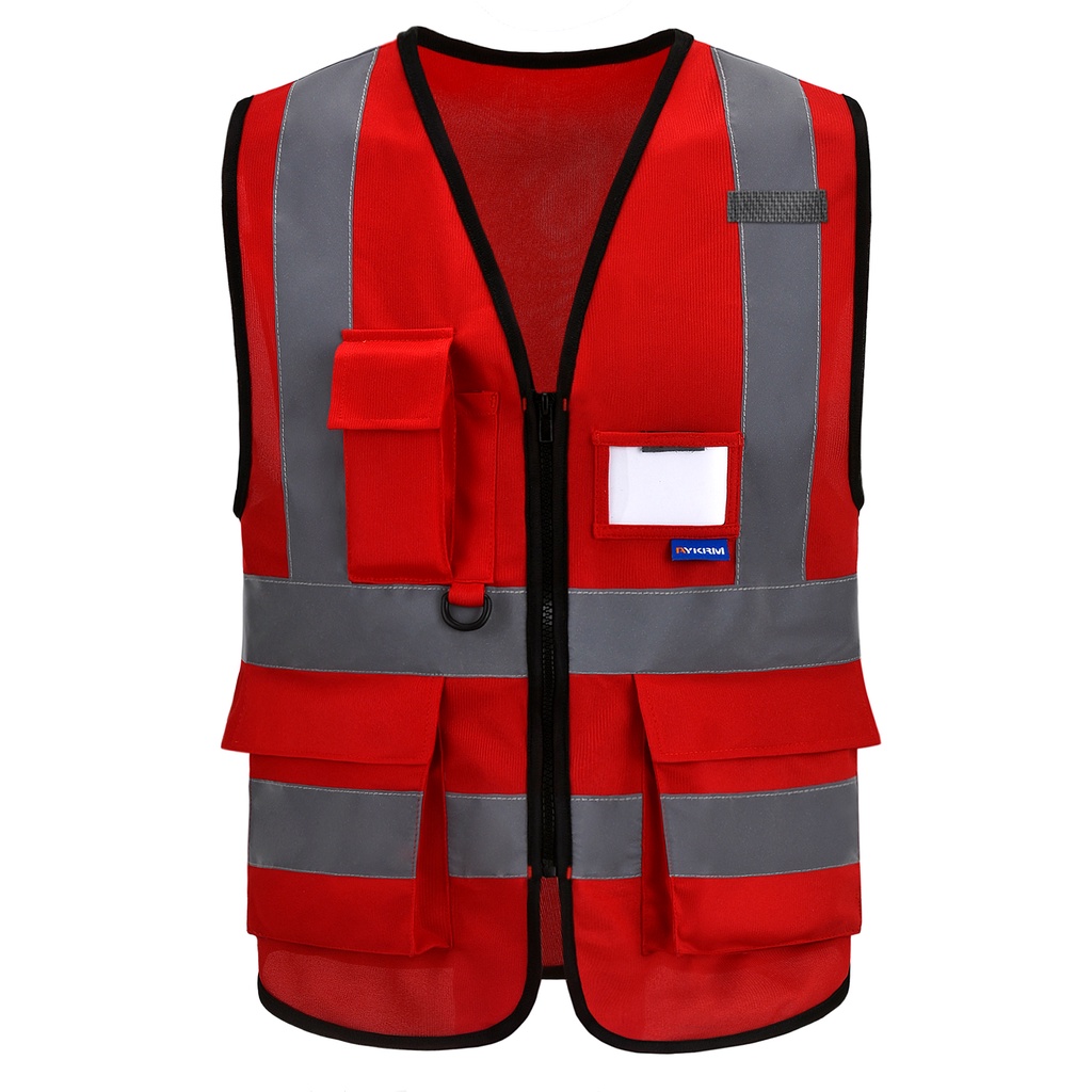 AYKRM High Visibility Mesh Safety Reflective Vest with Pockets and ...