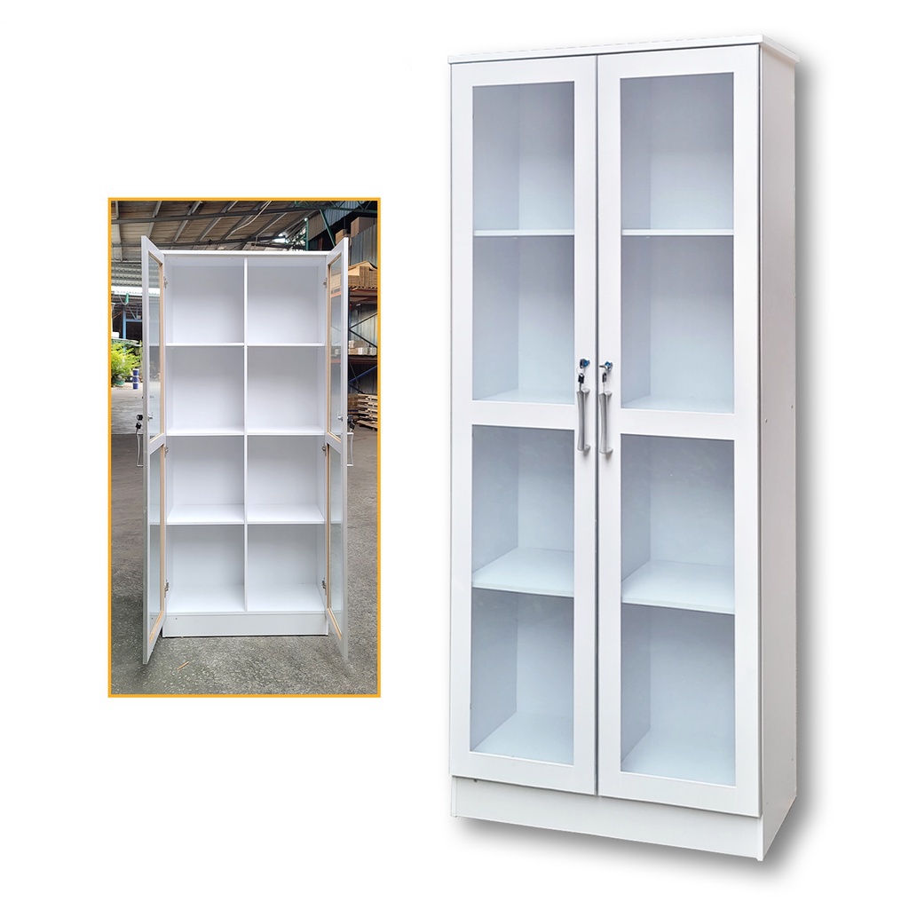 RETRO 6 Feet Glass Display Cabinet Glass Cabinet Display Rack Book Rack ...