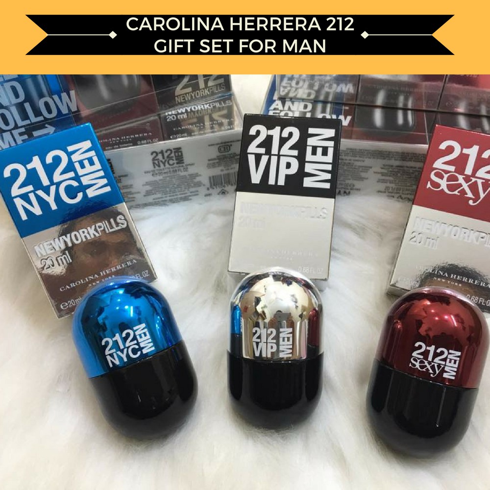 Carolina Herrera 212 Nyc Men & 212 Vip Men & 212 Sexy Mens 20ml Gift |  Shopee Malaysia