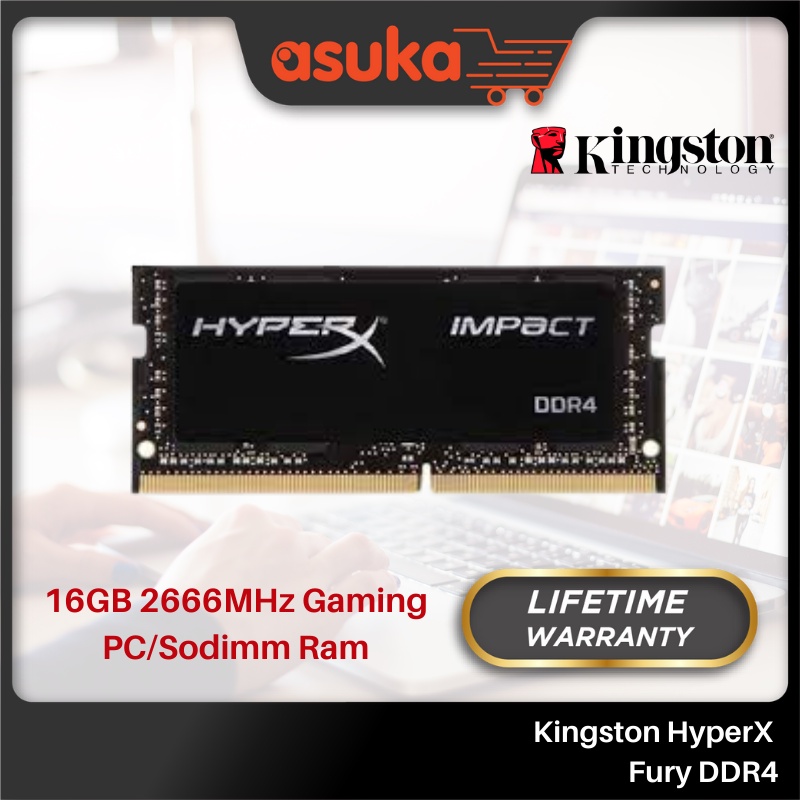 Kingston HyperX Fury DDR4 16GB 2666MHz Gaming PC/Sodimm Ram | Shopee ...