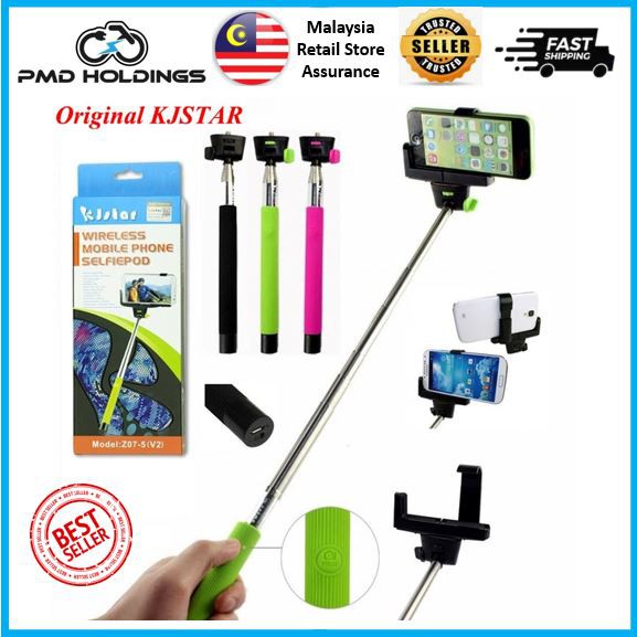 Original KJStar Wireless Monopod Built in Bluetooth shutter Selfie Pod