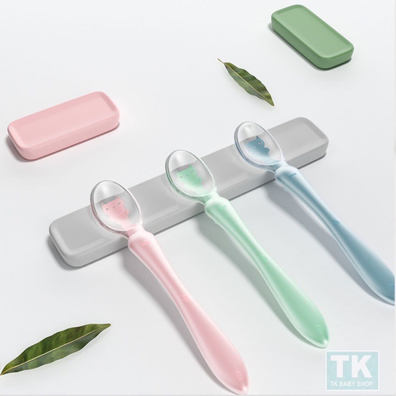 **READY STOCK**Baby silicone soft spoon children's tableware learning ...