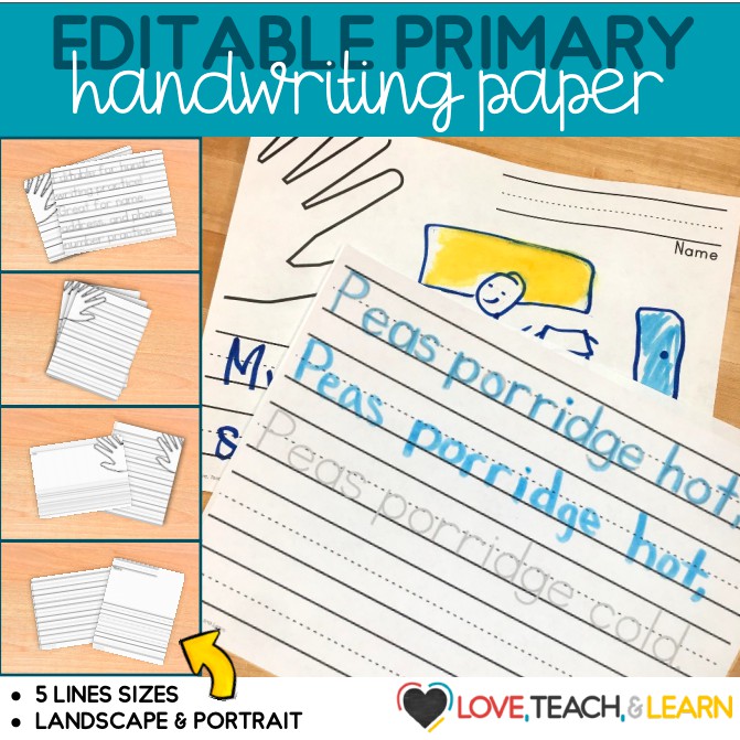 Primary Editable Writing Paper : Print Handwriting | Shopee Malaysia