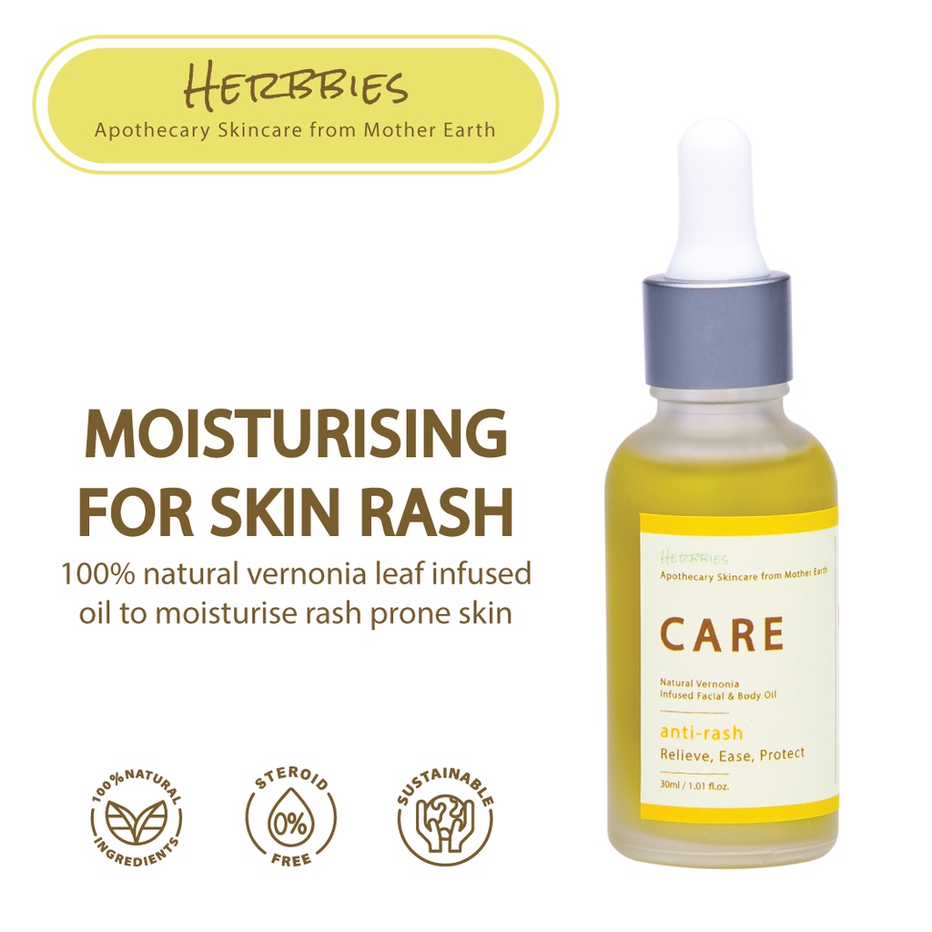 【Skin Rash & Skin Redness & Sweat Rash】HERBBIES - CARE Vernonia Leaf ...