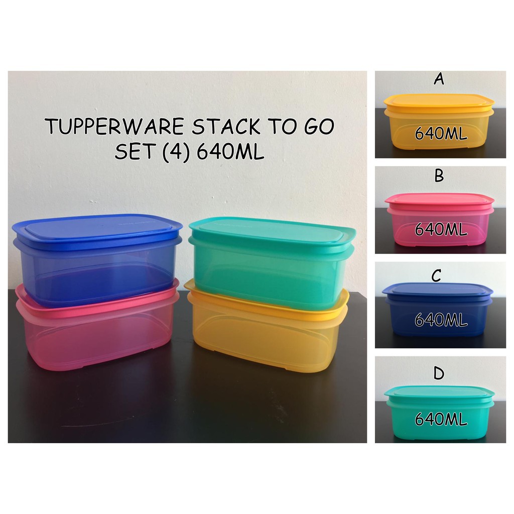 Tupperware Stack To Go (2) 640ml