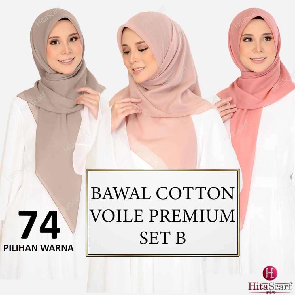 Bawal Tudung Cotton Voile Bidang 45 | Bawal Murah | Tudung Murah ...