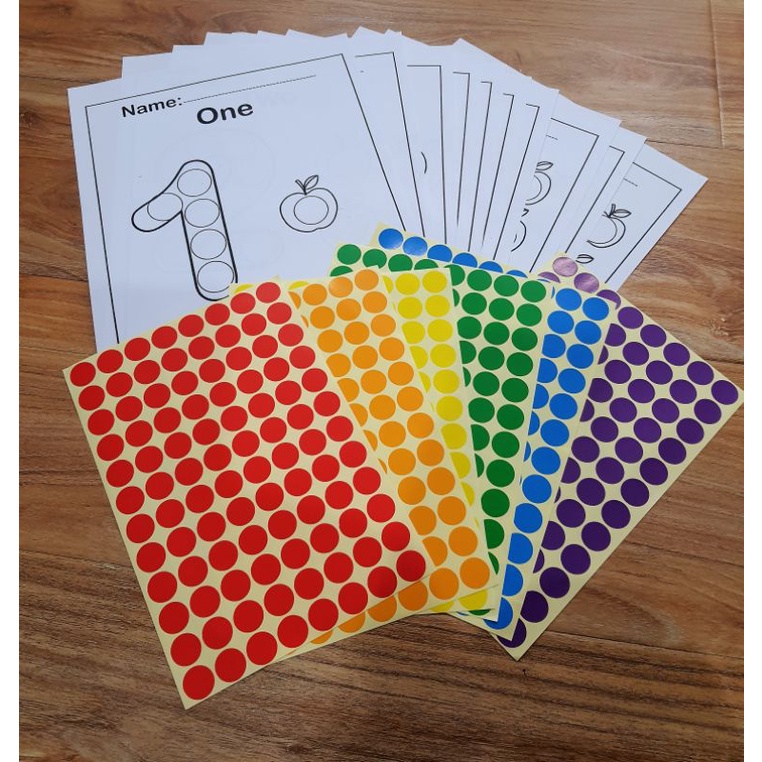 Numbers Do a dot activity sheets Montessori Early Learning Busy Bag ...