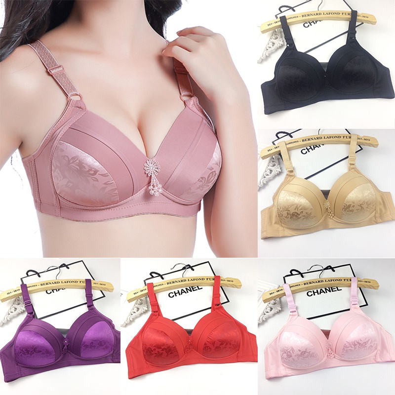 Plus Size Bras for Women, Stretch Full Cup Sports Bra Underwear Adjustable  No Steel Ring Cotton Breathable Bras at  Women's Clothing store