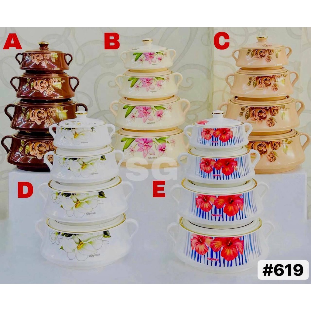 4 Pcs Of Nayasa Lorenzo Insulated Casserole ( Hot Pot ) Shopee Malaysia