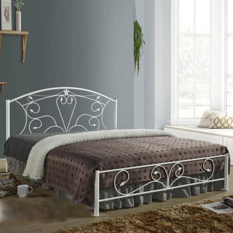 Samanta Queen size metal bed frame White (DB22778) Shopee Malaysia