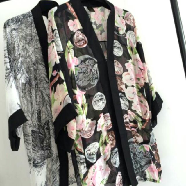 Cardigan on sale kimono shopee