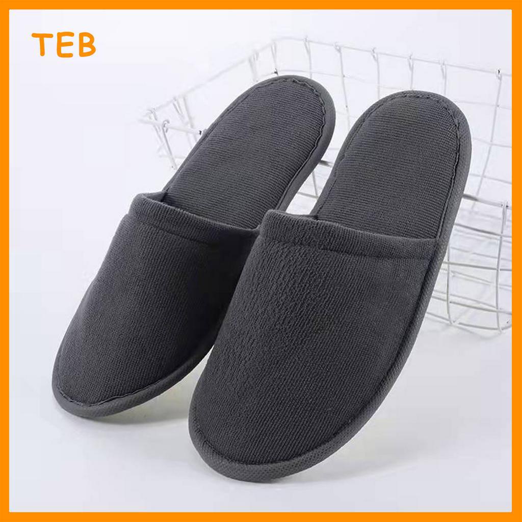 [TEB] Free-size Slippers Hotel Unisex Guest Slippers Closed-toe Style ...