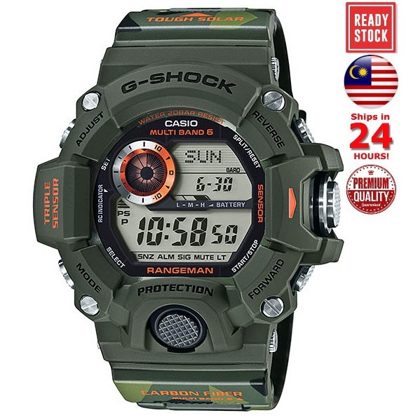 G shock Rangeman Gw9400 Green Camouflage Rangeman G shock Green Army jam g shock Hijau jam tangan g shock watch