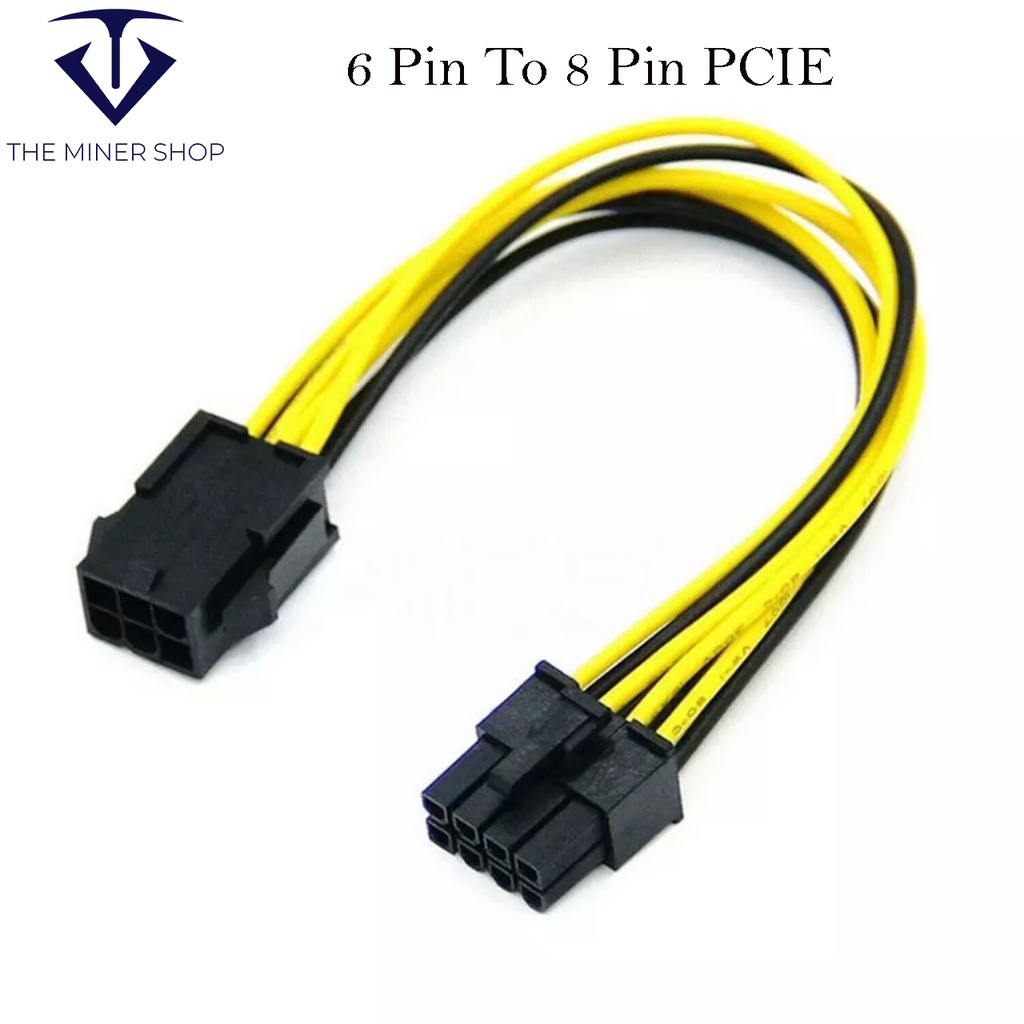 6 Pin Female to 8 Pin Male PCIE | Shopee Malaysia