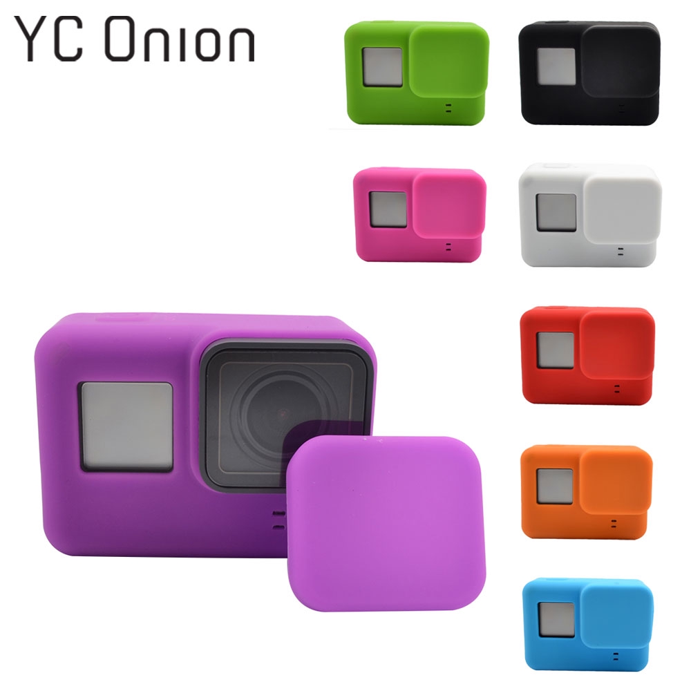 Go Pro Accessories Action Camera Case Protective Silicone Skin +Lens ...