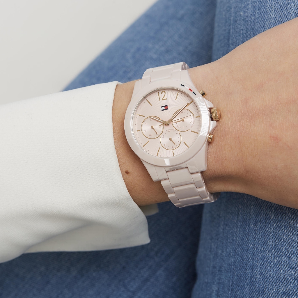 Tommy hilfiger pink ceramic watch top