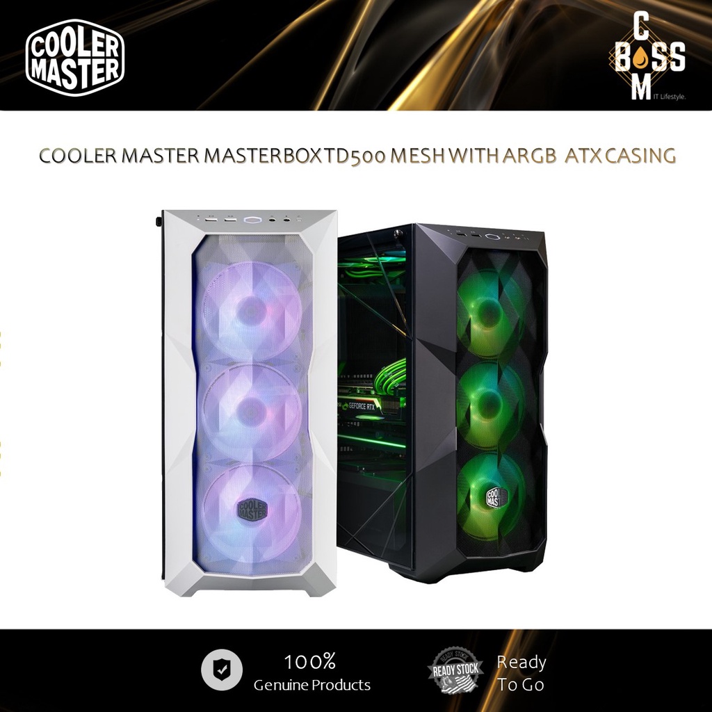 *ORIGINAL* COOLER MASTER MASTERBOX TD500 MESH WITH ARGB ATX CASING ...