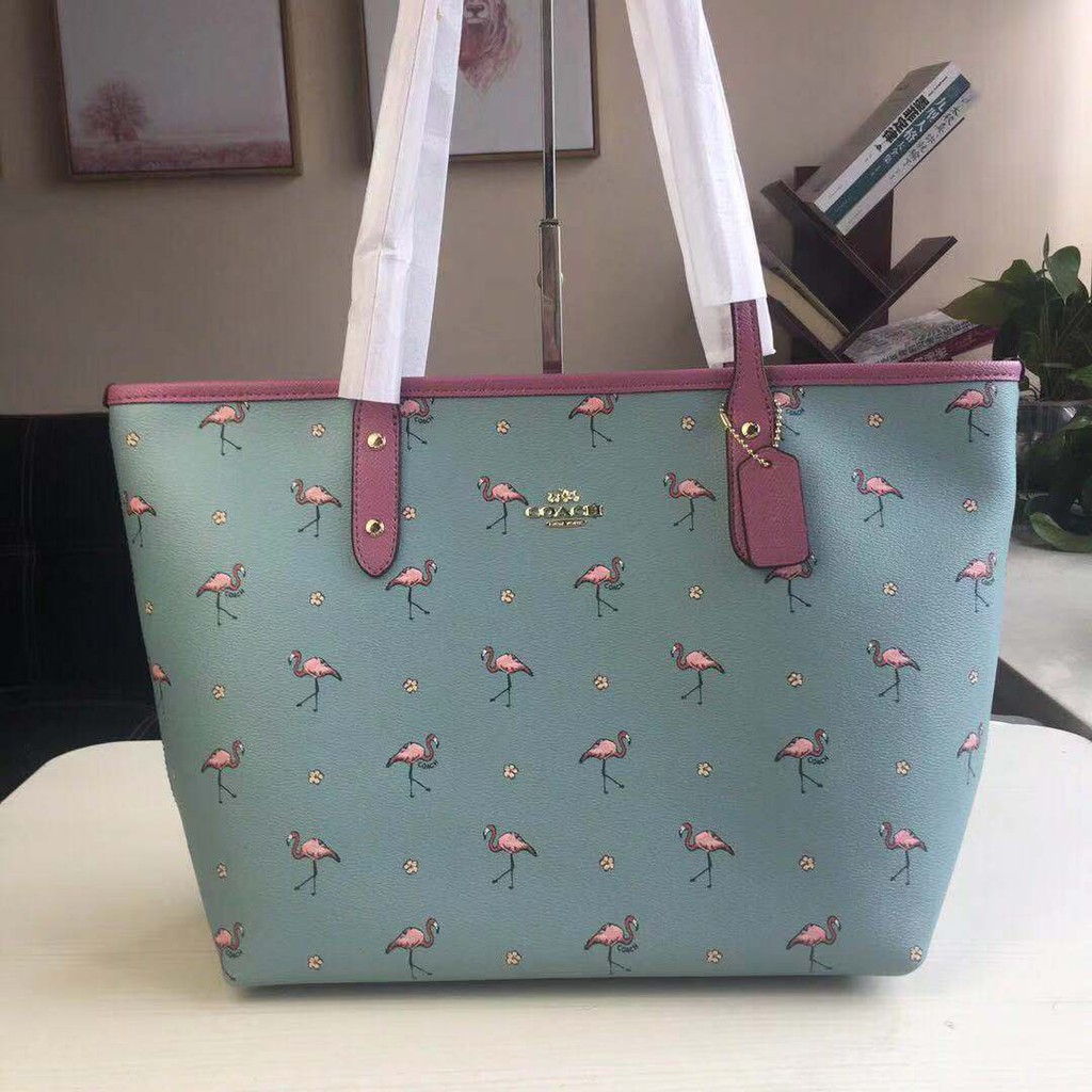 Coach 2025 flamingo tote