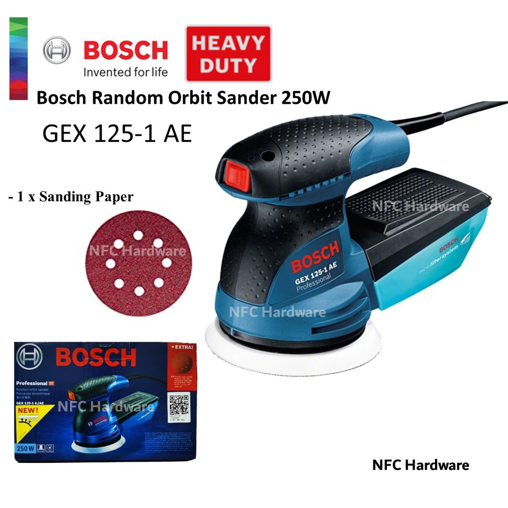 BOSCH GEX 1251 AE Random Orbit Sander 250W GEX 1251AE Shopee Malaysia