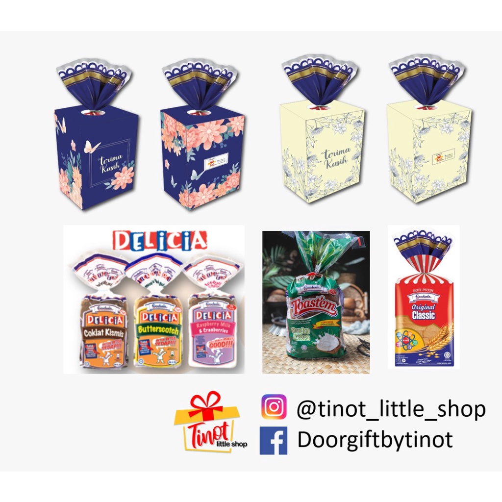 KOTAK ROTI / PACKAGING BOX / DOORGIFT BOX / GARDENIA BOX / MASSIMO BOX ...