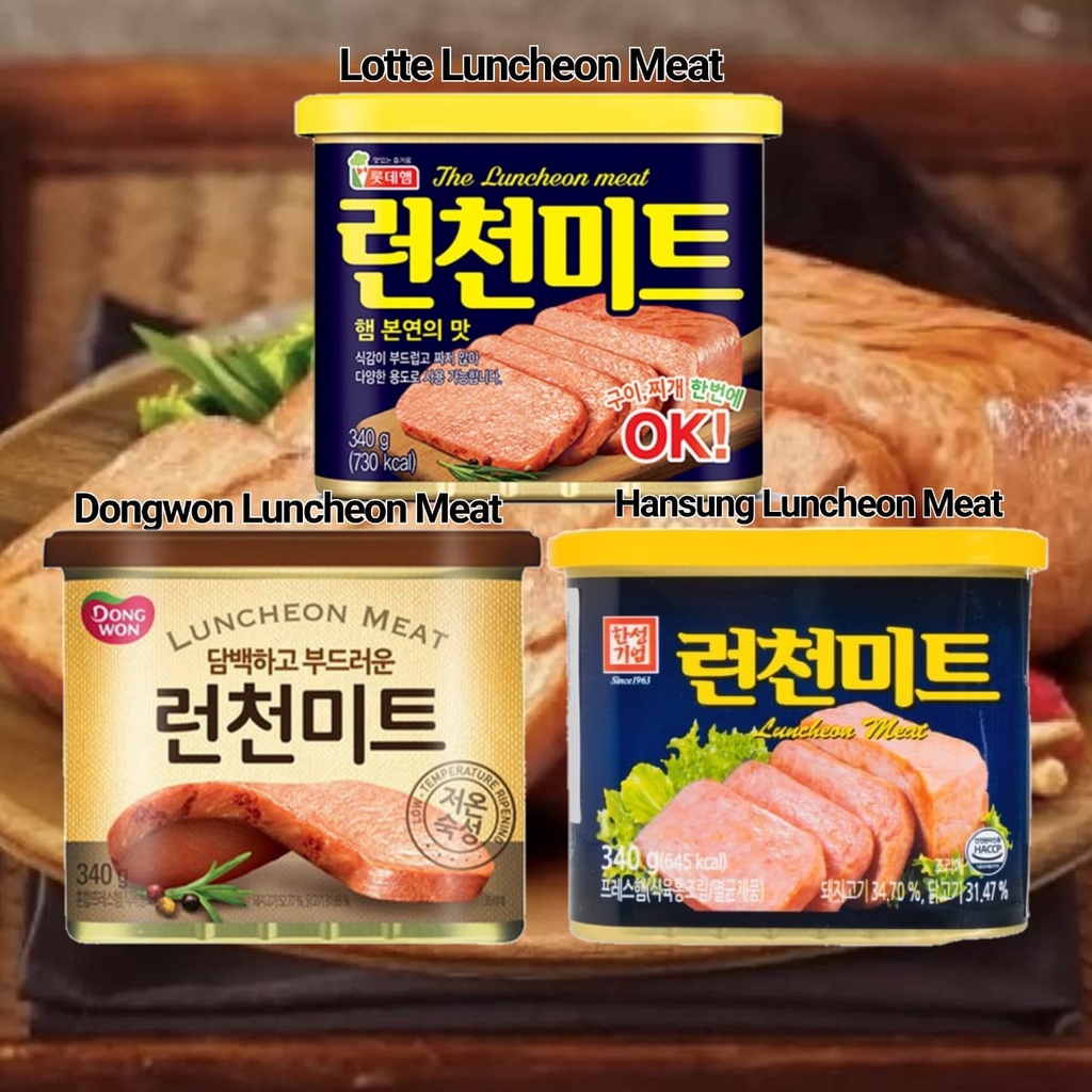 韩国午餐肉 (猪肉) Korea Lotte Pork Luncheon Meat / Hansung Luncheon Meat ...