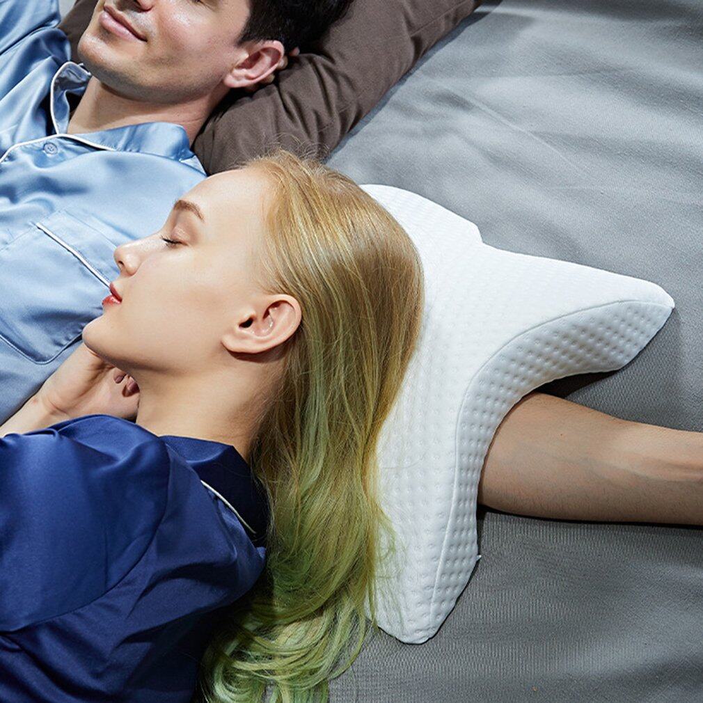 Malaysia Stock Memory Foam Arched Snuggle Pillow Slow Rebound Couple Cuddle Pillow Arm Rest Hand 