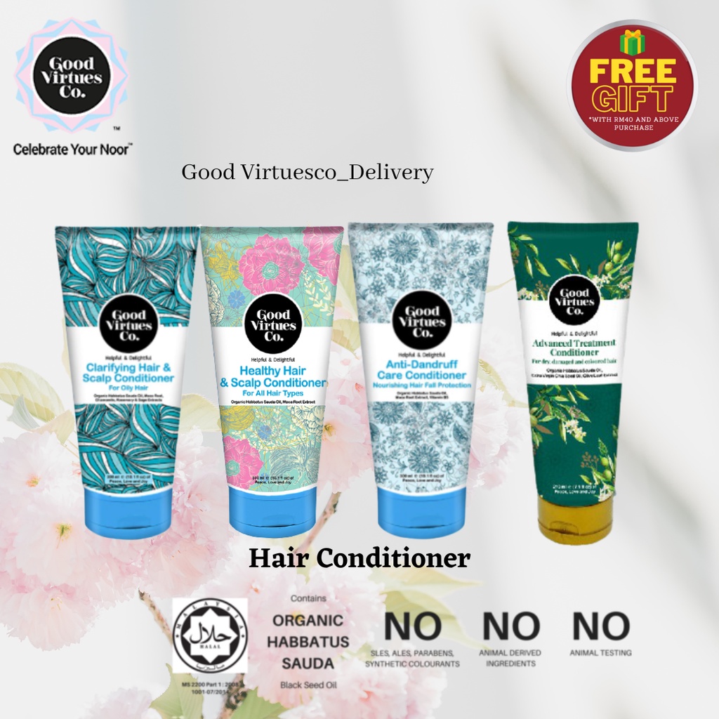 GOOD VIRTUES CO HAIR CONDITIONER SHAMPOO (free gift purchase over rm40