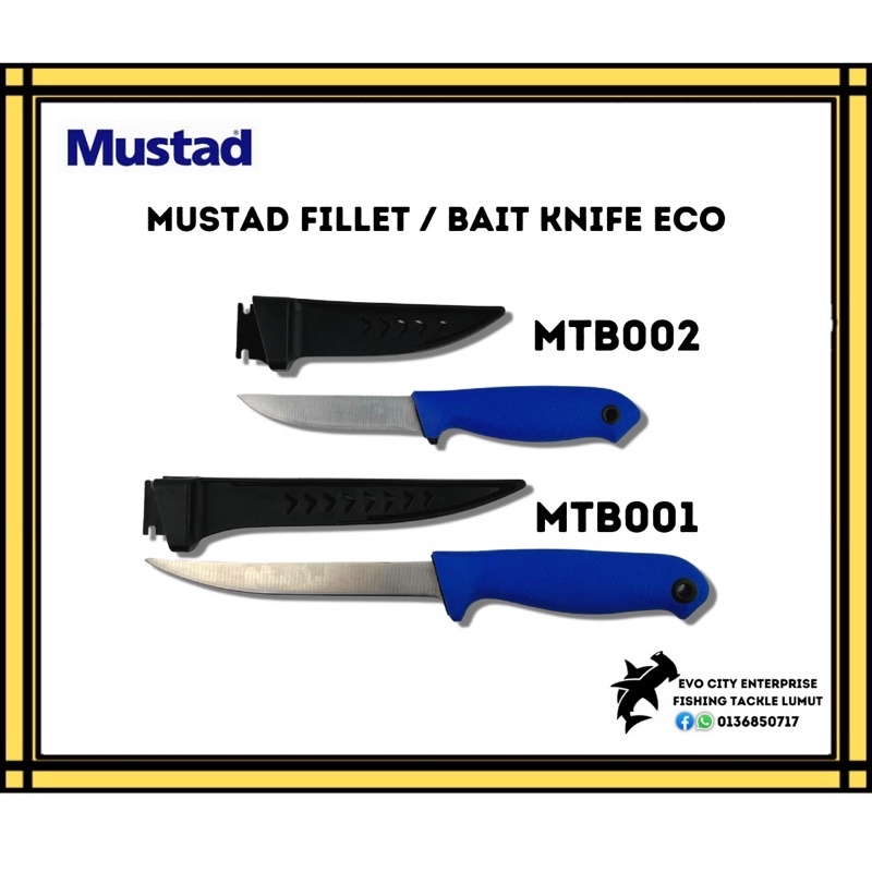 Mustad 4” Bait Knife MTB002 / 6” Fillet Knife Eco MTB001