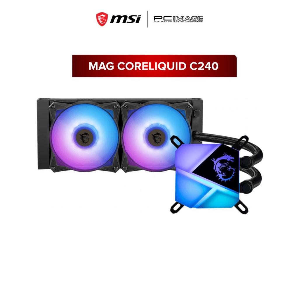 Msi Mag Series Coreliquid C240 Aio Liquid Cpu Cooler, 240Mm MAG