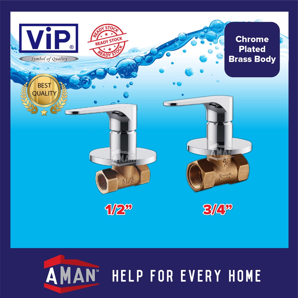 ViP 1/2" 3/4" Heavy Duty Premium Chrome Plated Brass Body Faucet