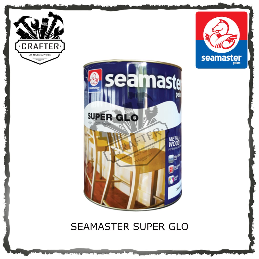 1L Seamaster Superglo / Super glo - gloss paint for metal & wood/Cat ...