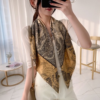 Wholesale 90cm Silk Scarves Bandana Women's Fashion Pattern Twill