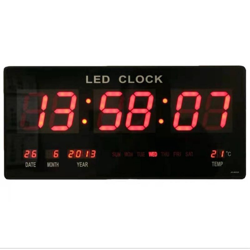 DIGITAL LED CALENDAR ALARM CLOCK TEMPERATURE WALL DESK TIME Shopee