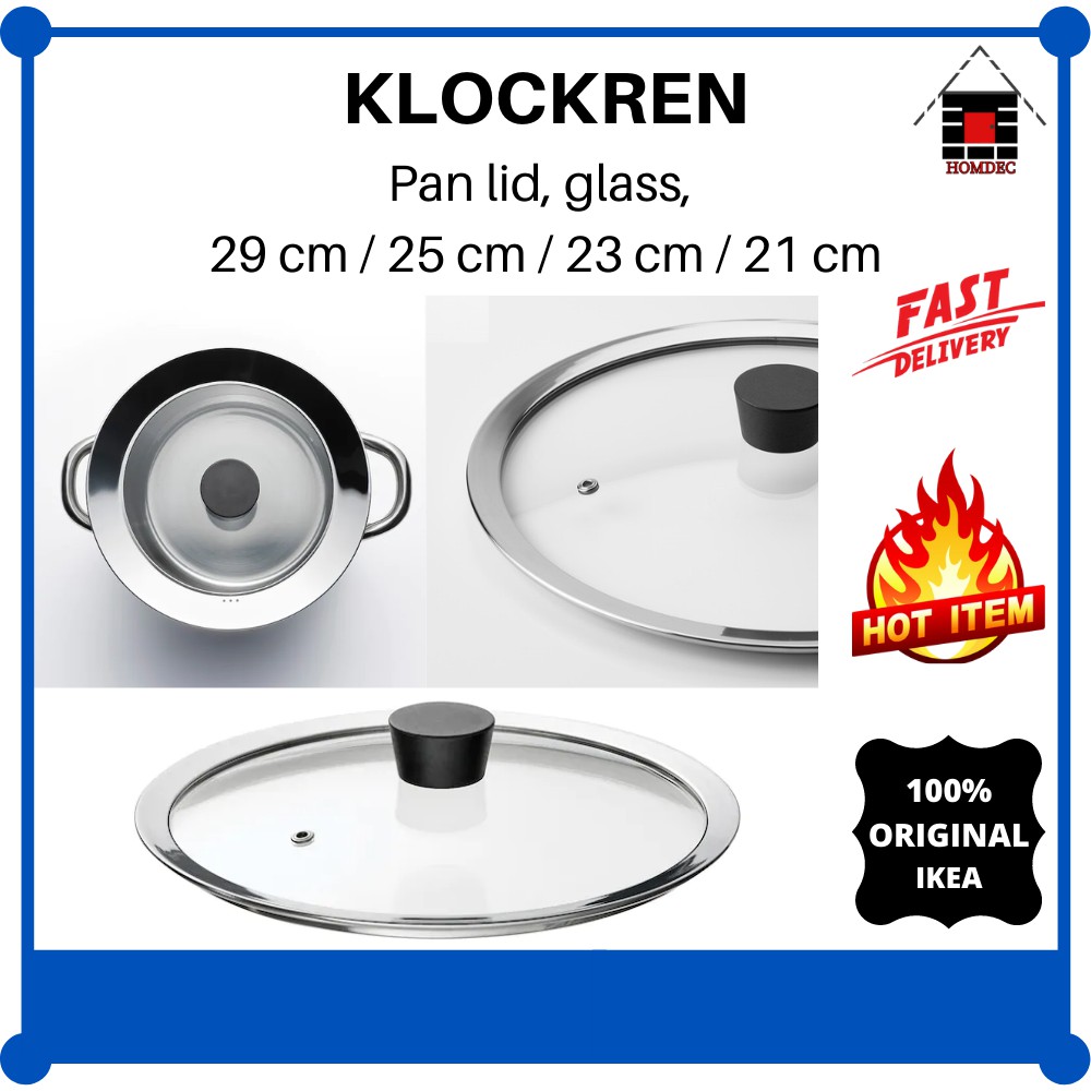KLOCKREN Lid for pan, glass, 13 - IKEA
