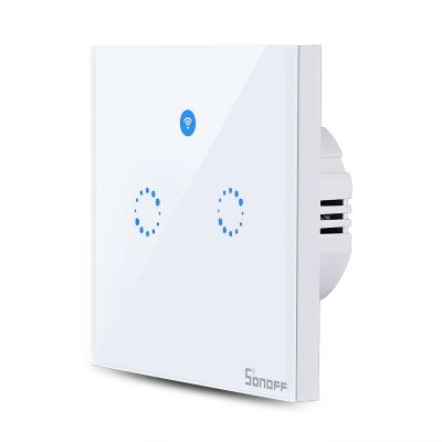 SONOFF T1 Double Gangs WiFi And RF 86 Type Smart Wall Touch Light ...