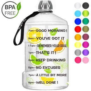 BuildLife gallon Water Bottle with Straw - 128oz Large Water Bottles with  Times to Drink More Daily - BPA Free Motivational Wate