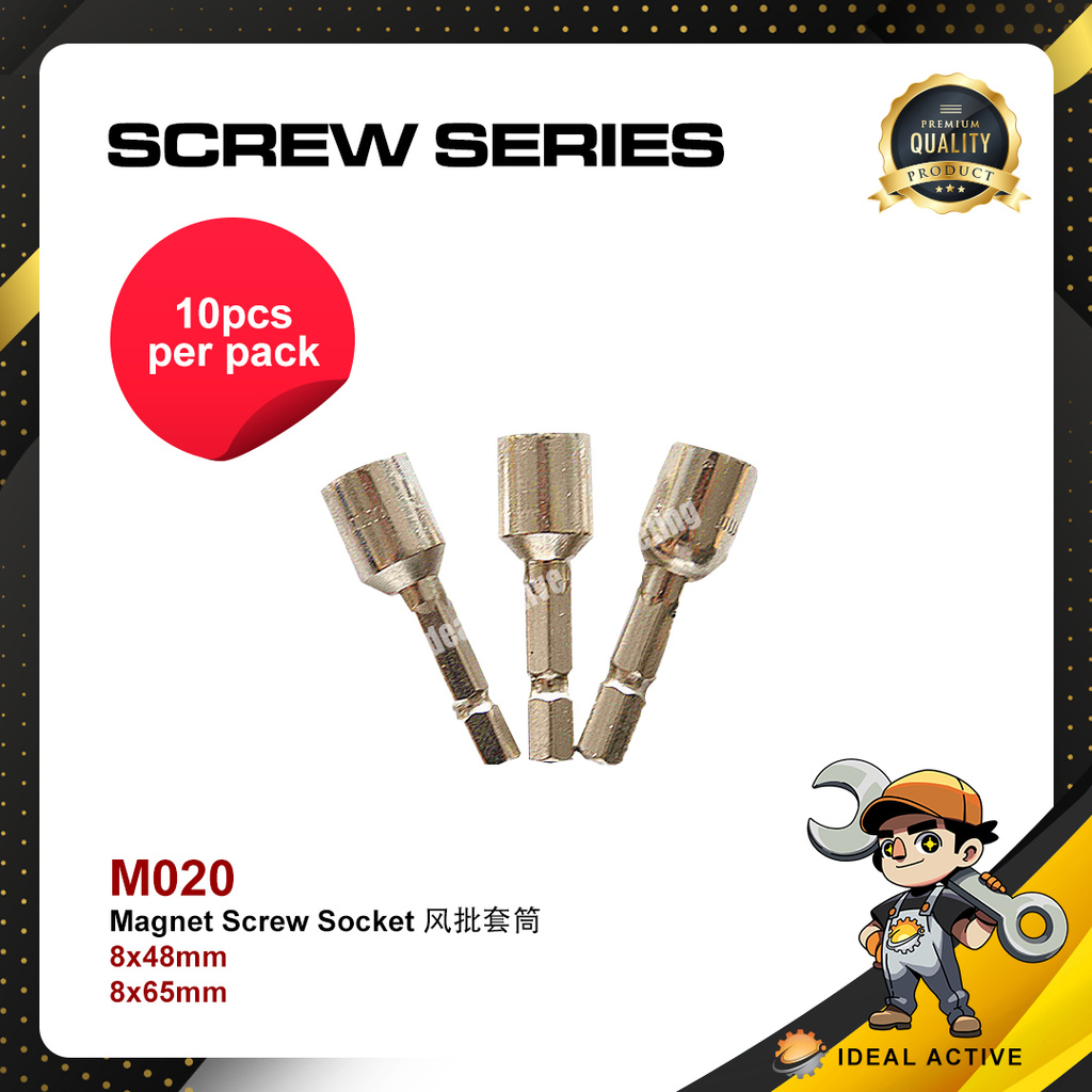10PCS MAGNET SCREW SOCKET 8 X 48MM/65MM | Shopee Malaysia