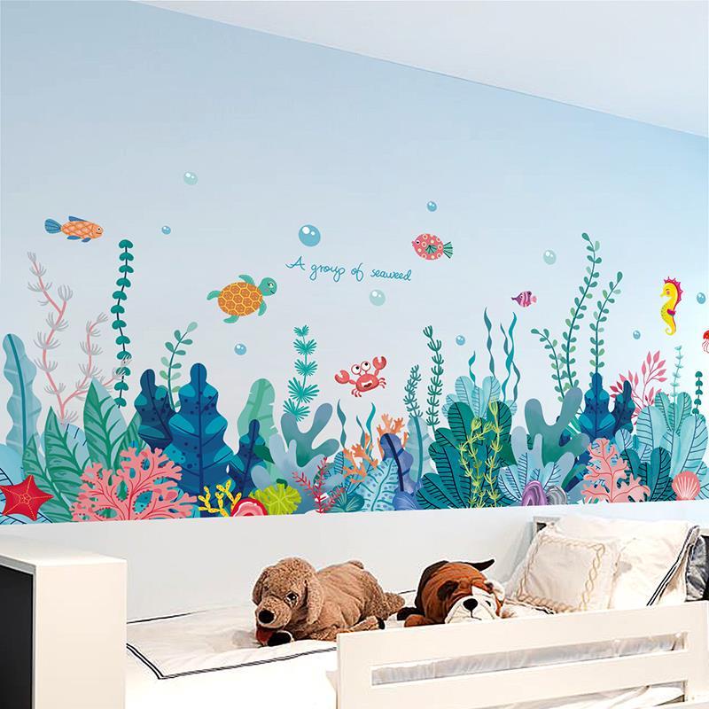 Ocean Underwater World Stickers Decorative Wall Stickers Wall Cover 