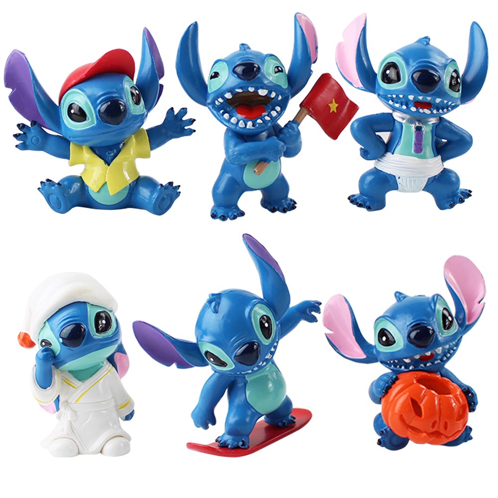 12Pcs Disney Stitch Action Toy Figures Lilo Stitch Doll 3Cm Mini
