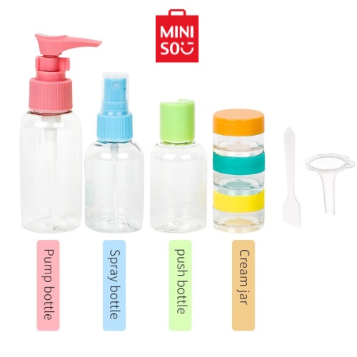 Miniso TRAVEL SET Bottle Plastic REFILL Containers REFILL Containers