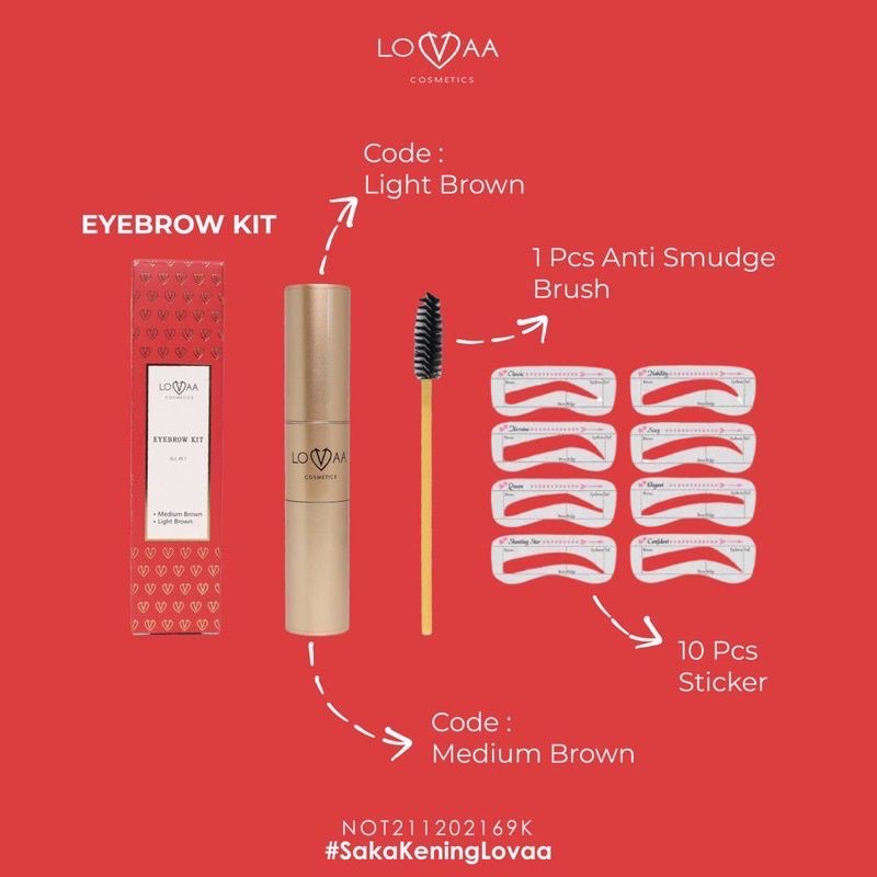 LOVAA EYEBROW KIT BY LOVAA COSMETICS 💯 ORIGINAL HQ EYEBROW STAMP