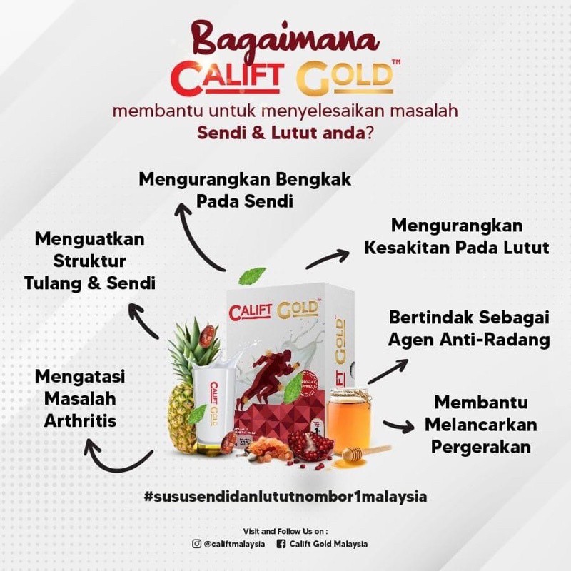Calift Gold Original HQ Minuman Berkhasiat Caliv Gold Susu Untuk Tulang ...