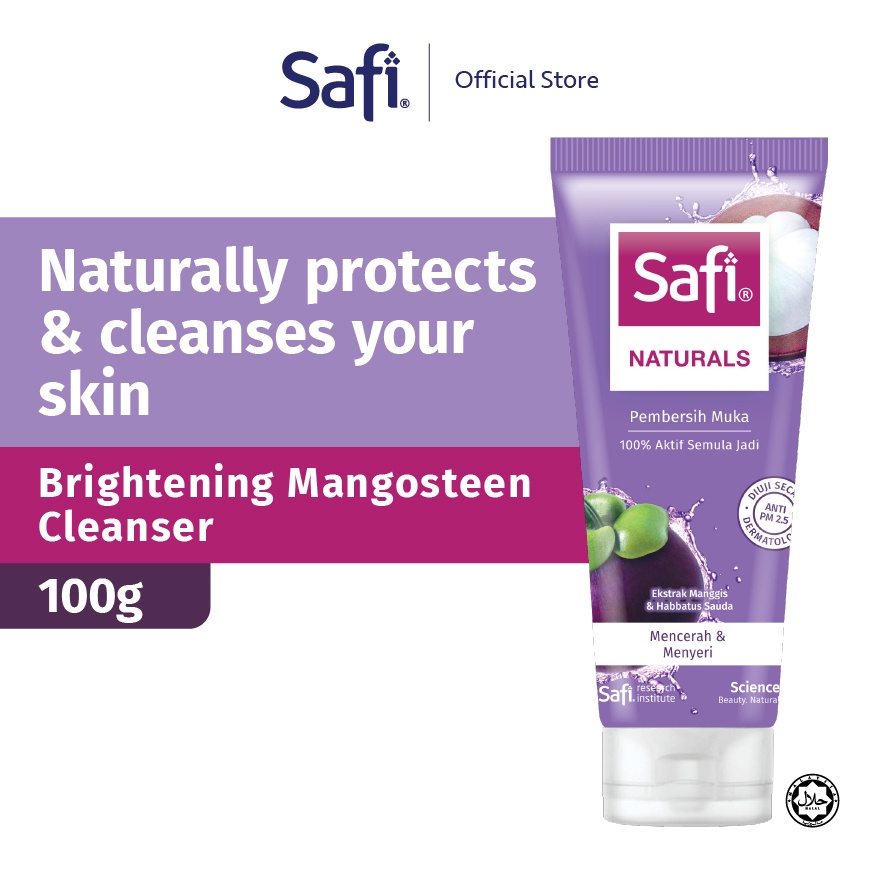 SAFI Naturals Facial Cleanser Mangosteen 100g [Halal Beauty] / Skin